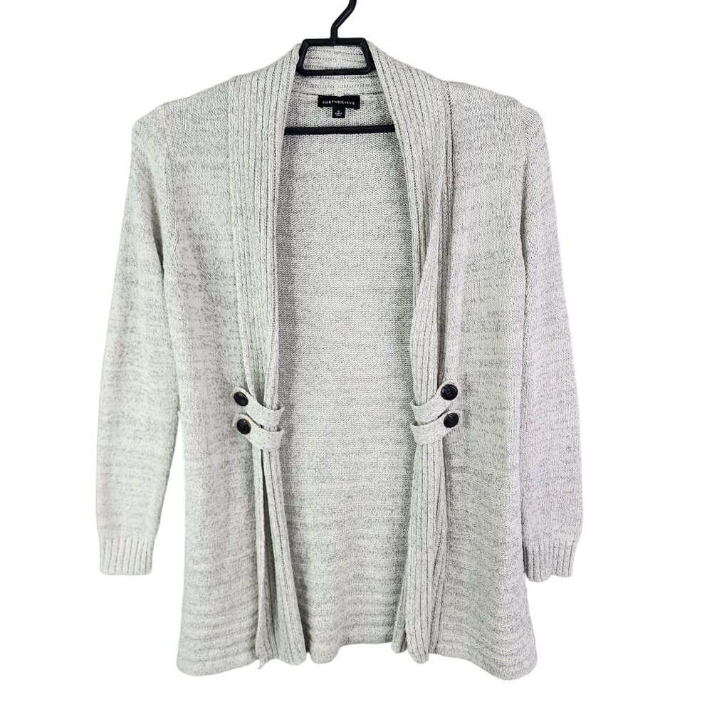 Womens Fortune + Ivy Open Front Cardigan Sweater Acrylic & Polyester Size M